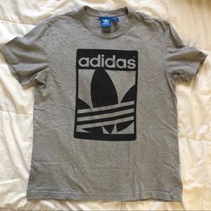 adidas - S - Gray Trefoil Graphic Tee